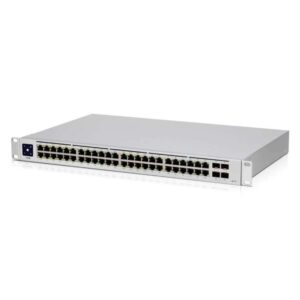 Ubiquiti USW-48-PoE 48-port Switch (32) GbE, PoE+ RJ45 ports, (16) GbE RJ45 ports, (4) 1G SFP ports, 195W